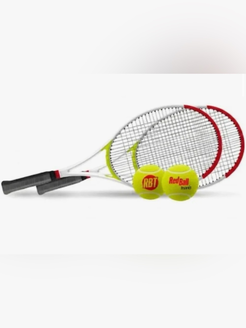 USTA RedBall Tennis FE0425 2 Tennis Raquets & 2 Pack Tennis Balls NEW
